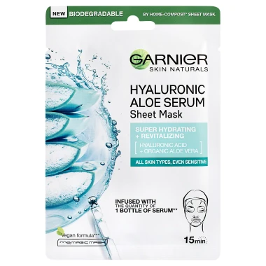 Garnier Skin Naturals textilní maska Hyaluronic Aloe, 1 ks