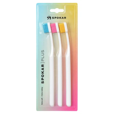 Spokar 3428 Plus Zubní kartáček extra měkký 3 ks
