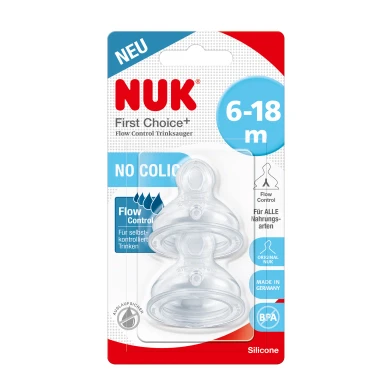 NUK FC+ savička FLOW Control 6-18m. 2ks