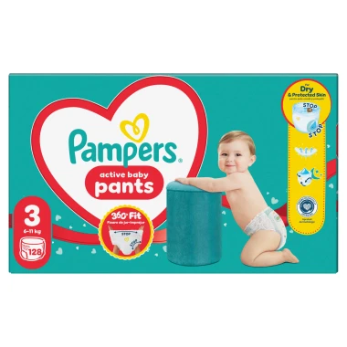 Pampers Active Baby Pants, vel. 3, 128 ks