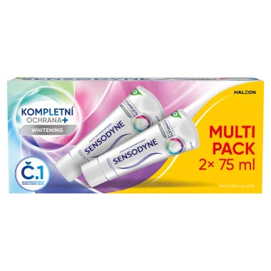 Sensodyne Kompletní ochrana + Whitening zubní pasta s fluoridem 2 x 75ml