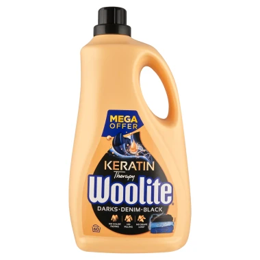 Woolite Keratin Therapy Darks Denim Black Prací gel na tmavé prádlo s keratinem 60 PD