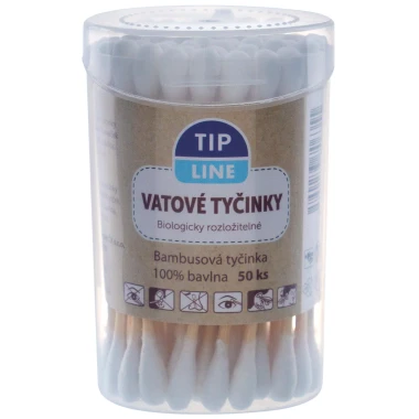 Tip Line Vatové tyčinky biologicky rozložitelné 50 ks