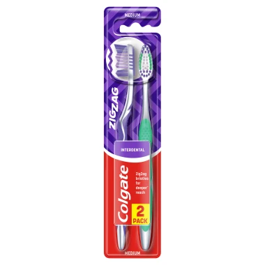 Colgate ZIG ZAG zubní kartáček střední 2ks