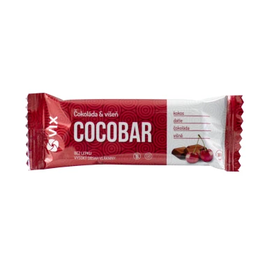 VIX Cocobar Hořká čokoláda s višní 30g