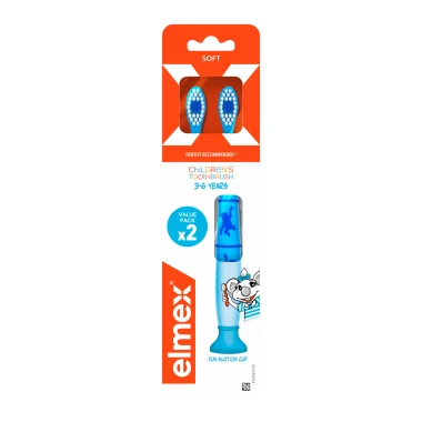 elmex® Kids dětský zubní kartáček pro děti ve věku 3-6 let 2ks