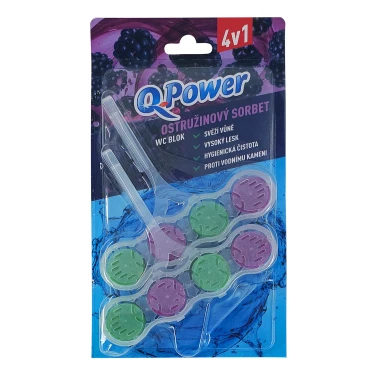 Q-Power Tuhý WC závěs Ostružinový sorbet 2 ks