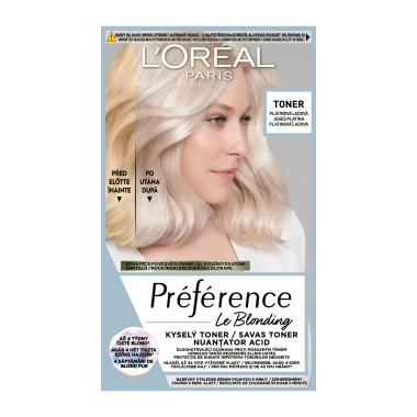 L'Oréal Paris Préférence Toners Platinová ledová, 60ml + 60ml + 54ml