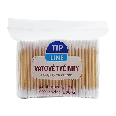 Tip Line Vatové tyčinky bambusové sáček 200 ks