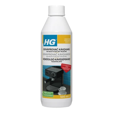 HG odstraňovač vodního kamene pro espresso a kávovary na bázi kyseliny mléčné 500 ml