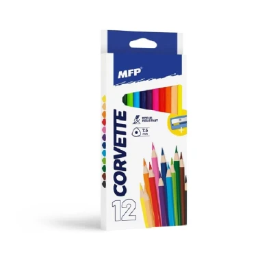Pastelky MFP 12 ks triangular s ořezávátkem