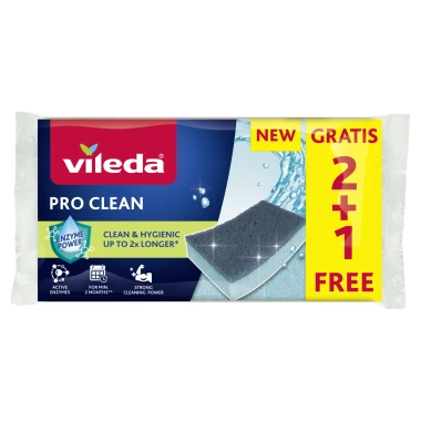 Vileda Pro Clean středně vysoká houbička 3 ks