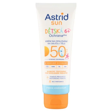 Astrid Sun Dětská ochrana plus krém na opalování na obličej i tělo SPF 50 75ml