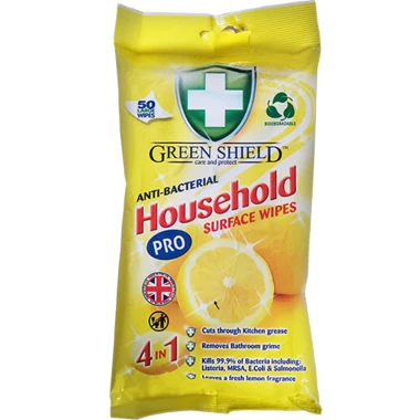 Green Shield Čisticí ubrousky PRO antibakteriální 50 ks