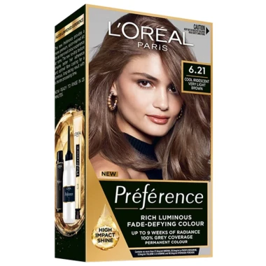 L'Oréal Paris Préférence permanentní barva na vlasy 6.21 Very Light Brown