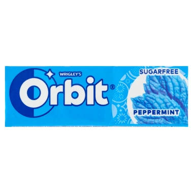 Wrigley's Orbit Peppermint žvýkačka bez cukru s mátovou příchutí se sladidly 10 ks 14g