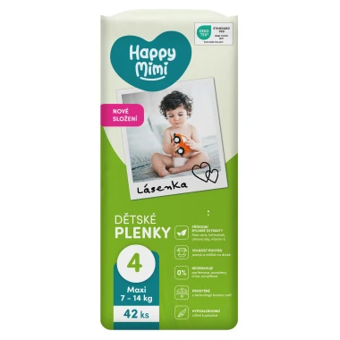 Happy Mimi Dětské plenky 4 Maxi, 42 ks