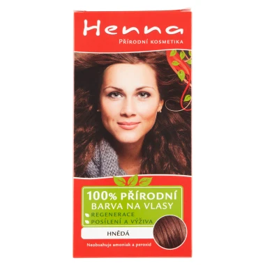 Henna 100% přírodní barva na vlasy hnědá 33g
