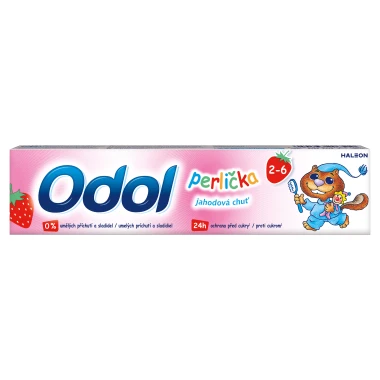 Odol Perlička Zubní pasta s fluoridem jahodová chuť 50 ml