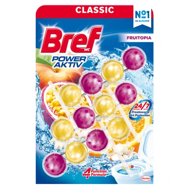 Bref Power Aktiv Fruitopia tuhý WC blok 3 x 50 g