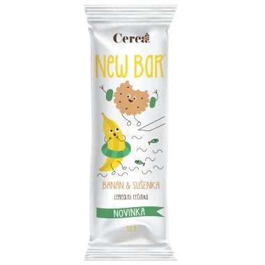 Cerea NEW BAR banán & sušenka 33g
