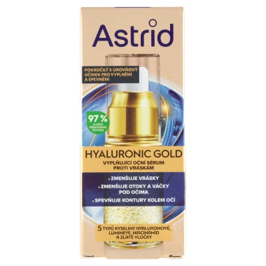 Astrid Hyaluronic Gold Vyplňující oční sérum proti vráskám 15 ml