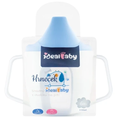 Ideal Baby Hrneček 6m+ modrý 150 ml