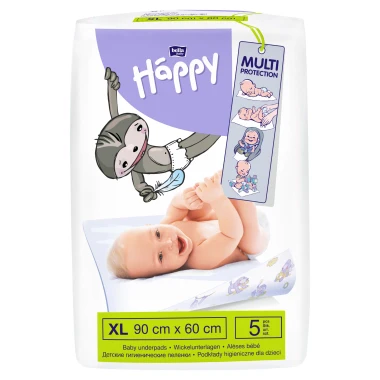 Bella Baby Happy Dětské hygienické podložky XL 90 cm x 60 cm 5 ks