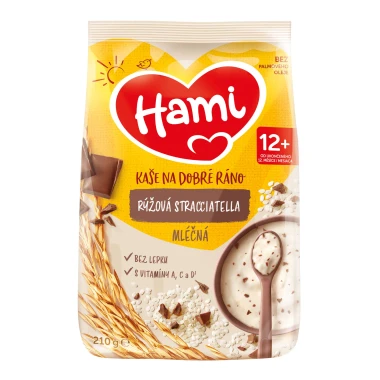 HAMI Mléčná kaše rýžová stracciatella 210 g