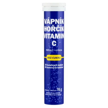 Vitar Vápník, hořčík + vitamin C příchuť citron 20 tablet 