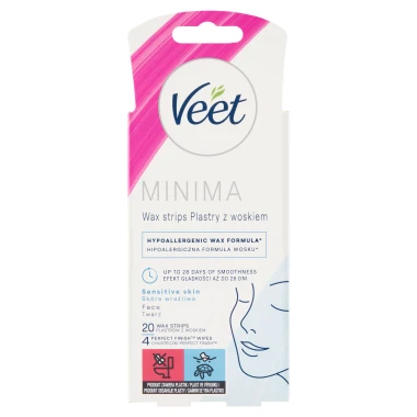 Veet Minima voskové pásky na obličej pro citlivou pokožku 20 ks