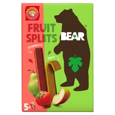 BEAR Fruit Splits jahoda a jablko 5 x 20g