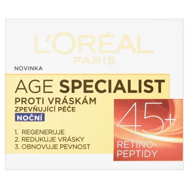 L'Oréal Paris Age Specialist 45+ zpevňující péče proti vráskám noční 50 ml