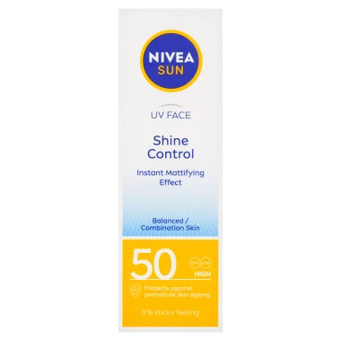 Nivea Sun Shine Control Zmatňující pleťový krém na opalování OF 50 50 ml