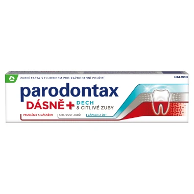 Parodontax Dásně + Dech & Citlivé zuby Zubní pasta proti zápachu z úst 75 ml