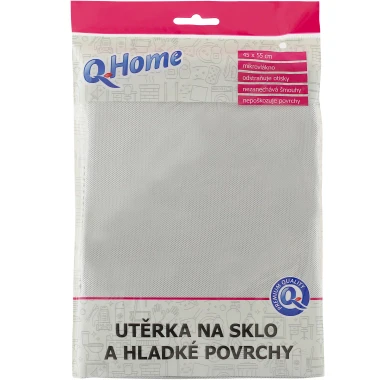 Q-Home Utěrka na sklo a hladké povrchy 45x55cm, mix barev