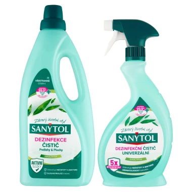 Sanytol Dezinfekce čistič podlahy & plochy 1 l + dezinfekční čistič univerzální 500 ml