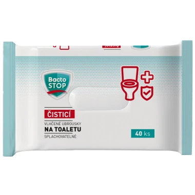 BactoStop Čisticí vlhčené ubrousky na toaletu 40 ks