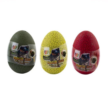 Dino Magic Egg - kouzelné vejce s 3D překvapením a cukrovinkou 10g, 1ks mix barevných variant