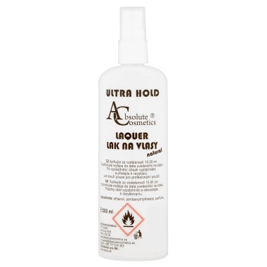 Absolute Cosmetics Ultra Hold Lak na vlasy natural 200 ml