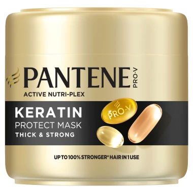 Pantene Thick & Strong Keratin Protect Vlasová maska pro jemné vlasy 300 ml