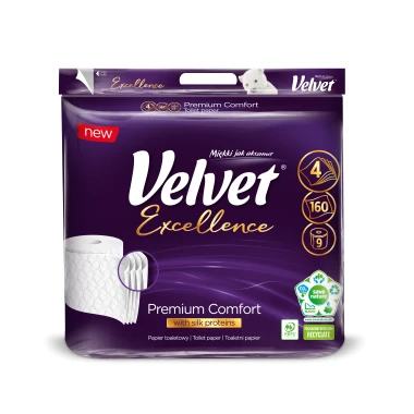 Velvet Excellence Toaletní papír 4vrstvý 9 ks