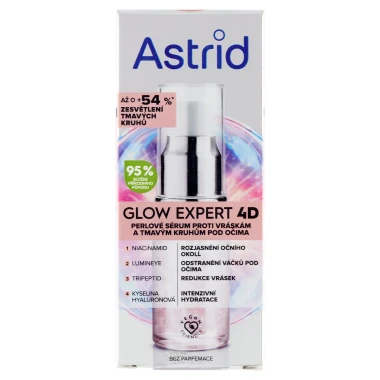 Astrid Glow Expert 4D perlové sérum proti vráskám a tmavým kruhům pod očima 15ml