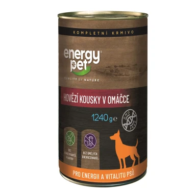 Energy Pet hovězí kousky v omáčce 1240 g