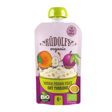 Rudolfs BIO kapsička Mango, celozrnná ovesná kaše 110 g