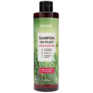 Ameté rozmarýnový šampon s aloe vera a mléčnými proteiny 400 ml
