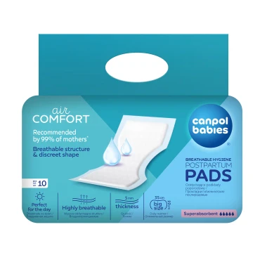 Canpol Babies Vysoce absorpční poporodní vložky 35 x 19 cm 10 ks