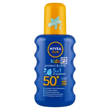 Nivea Sun Protect & Care dětský barevný sprej na opalování OF50+ 200 ml