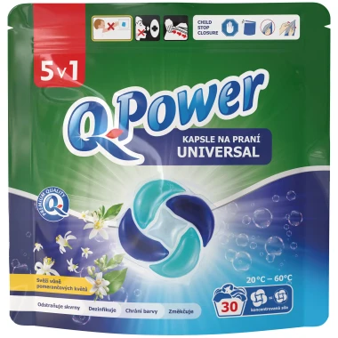Q-Power Prací kapsle Universal 5v1 30 PD