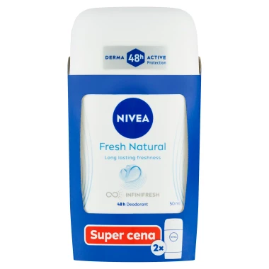 Nivea Fresh Natural Tuhý deodorant 2 x 50ml